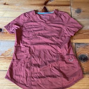 Orange ScrubStar Scrub Top Size Small